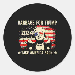 Vi är inte Garbyge Votetrump 2024 Trump Supporter Runt Klistermärke