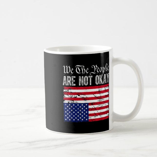 Vi är inte i närheten av den amerikanska Flagga P Kaffemugg (Höger)