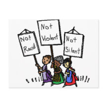 Vi är inte rasistiska, våldsamma eller tysta!