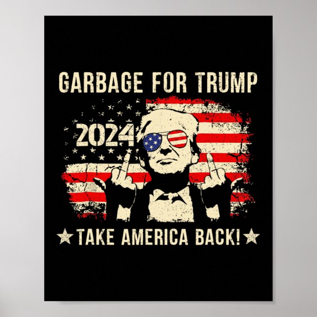 Vi Är Inte Skräp Röstrump 2025 Trump Supporter Poster (Framsidan)