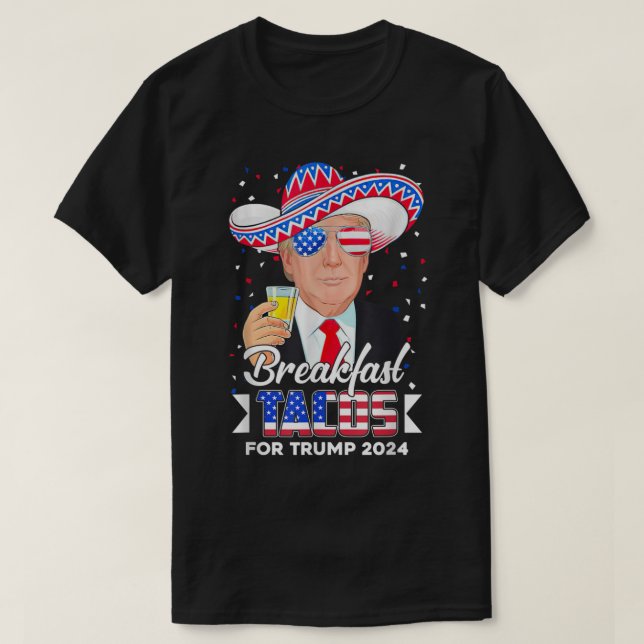 Vi är inte Tacos American Flagga Funny Trump Mexic T Shirt (Design framsida)