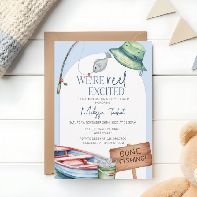 Vi är jättekul, fisketemat baby shower inbjudningar (Skapare uppladdad)