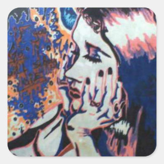 Vi är kedjade fästingar fyrkantigt klistermärke