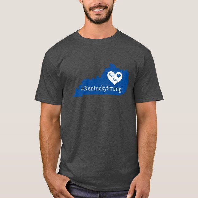 Vi är KentuckyStrong State Silhouette med hjärta T Shirt (Framsida)