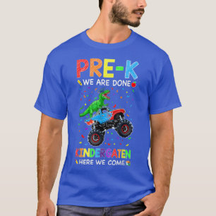 Vi är klara med dinosaurier Monster Lastbil Boys G T Shirt