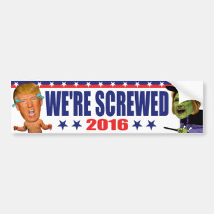 Vi är körda 2016 - Anti Trump Hillary Clinton Bildekal