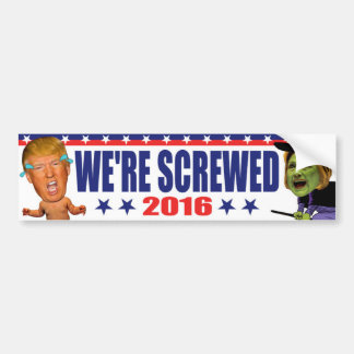 Vi är körda 2016 - Anti Trump Hillary Clinton Bildekal