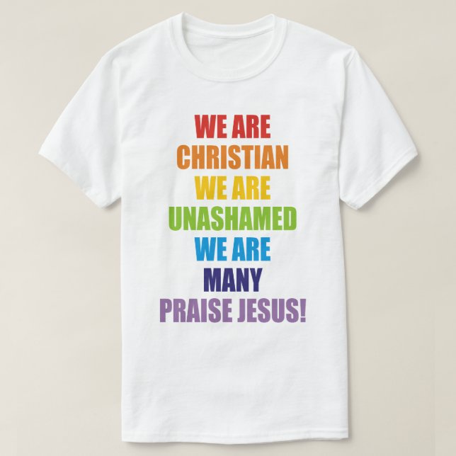 VI ÄR KRISTNA OSS ÄR MÅNGA T SHIRT (Design framsida)