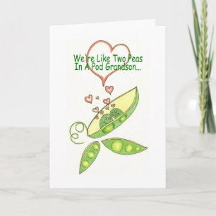 Vi är lika två ärtor i en podsonsonhälsning kort