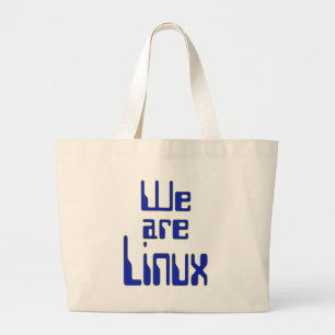 Vi är Linux Stor Tote-väska Jumbo Tygkasse