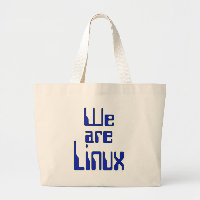 Vi är Linux Stor Tote-väska Jumbo Tygkasse (Framsidan)