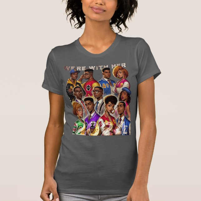 Vi är med henne t shirt (Framsida)