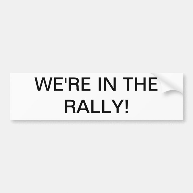 Vi är med i rallyn! bildekal (Framsidan)