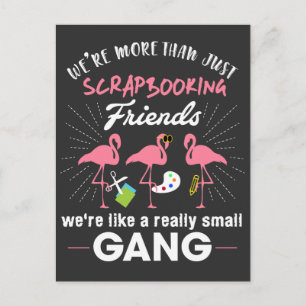 Vi är mer än att bara skrapboka vänner Flamingo Vykort