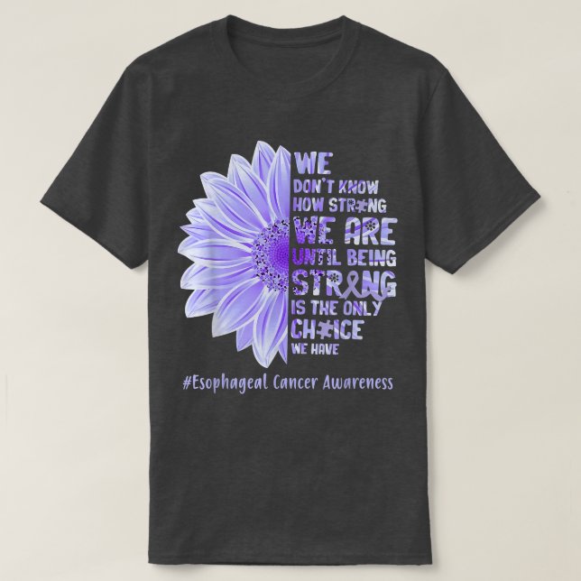 Vi är motivation Medvetenhet om eofageal cancer T Shirt (Design framsida)