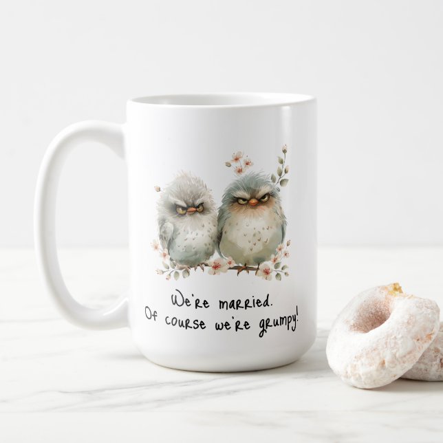 Vi är naturligtvis gifta. kaffemugg (Med munk)