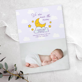 Vi är nu över Måne Baby-meddelandet om foto