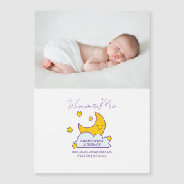 Vi är nu över Måne Baby-meddelandet om foto