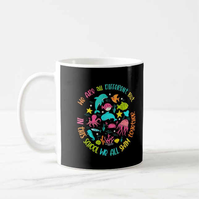 Vi är olika men i den här skolan Citat  Kaffemugg (Vänster)