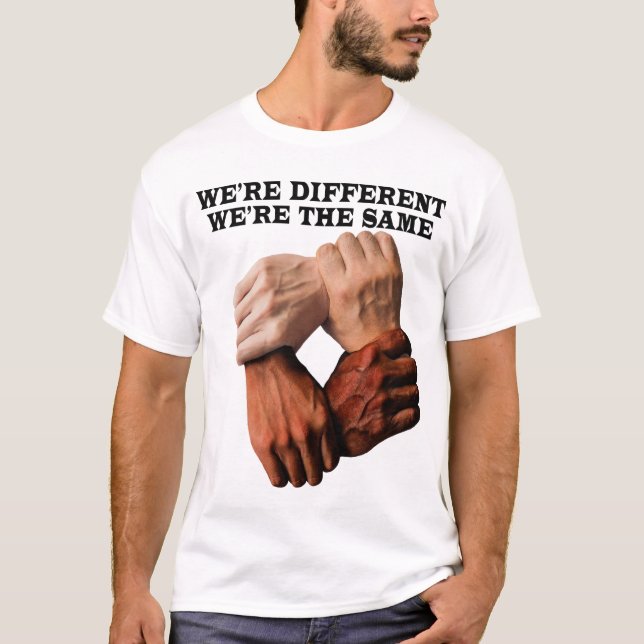 Vi är olika vi är samma t shirt (Framsida)