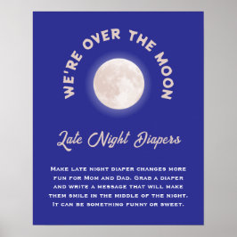 Vi är över Måne babyskorna sen natt Poster