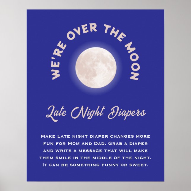 Vi är över Måne babyskorna sen natt Poster (Framsidan)