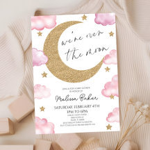 Vi är över Måne Boho Celestial Baby Shower