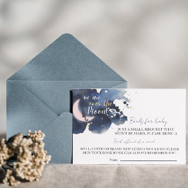 Vi är över måne bokar för babyduschen i baby inbjudningar