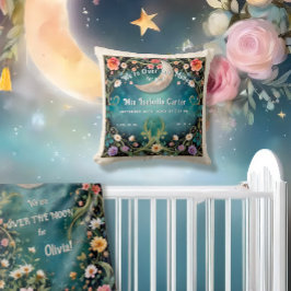 Vi är över Måne fågelstaters Blommigt Garden Vine Kudde