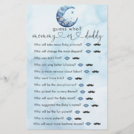 Vi är över Måne-pojkskussen "gissa vem"-spelet