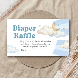 Vi är över månen Baby Shower Blöja Lotteri Tilläggskort
