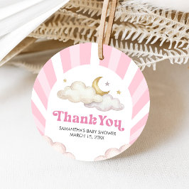Vi är över månen Baby Shower Gåvor Etiketter
