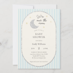 Vi är över månen Baby Shower Inbjudningar
