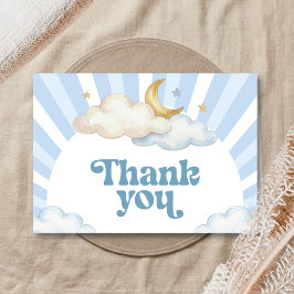 Vi är över månen Baby Shower Tack Kort