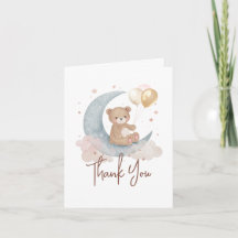 Vi är över månen Teddybjörn Baby Shower