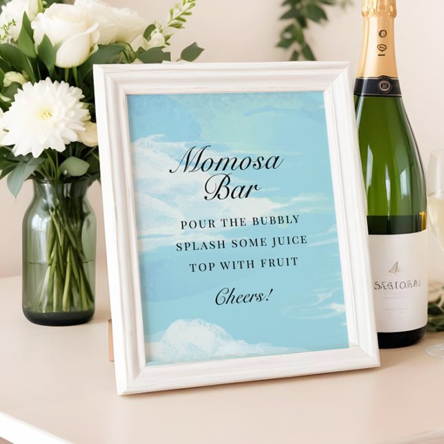 Vi är på Cloud 9 Baby Shower Mimosa Pub-skylt Poster (Skapare uppladdad)