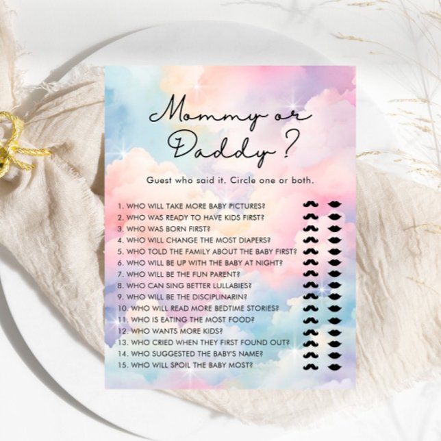 Vi är på Cloud 9 Mamma eller pappa Baby Shower (Skapare uppladdad)