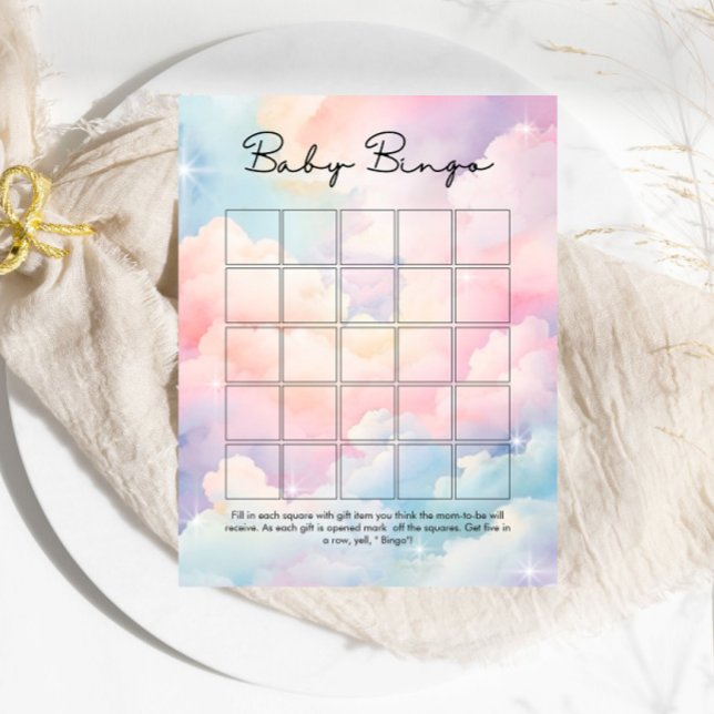 Vi är på Cloud Nine Baby Bingo Baby Shower-spel (Skapare uppladdad)