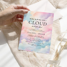Vi är på Cloud Nine Dreamy Himlar Baby Shower