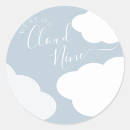 Vi är på Cloud Nine Round Sticker Runt Klistermärke