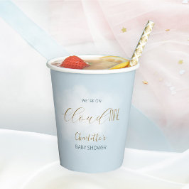 Vi är på Moln 9 Elegant Skript Drömsk Bebisdusch