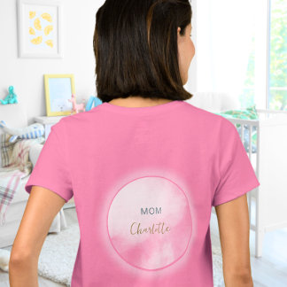 Vi är på Molnet 9 Rosa Blivande mamma Bebis-badkar T Shirt