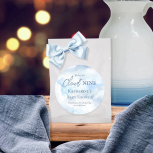 Vi är på molnet Nine Blue Boy Shower Runt Klistermärke