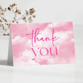 Vi är på molnet Nine Rosa Clouds Baby Shower Tack Kort
