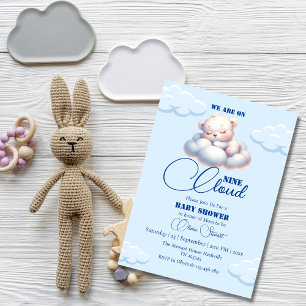 Vi är på molnet nio Baby Shower Inbjudningar
