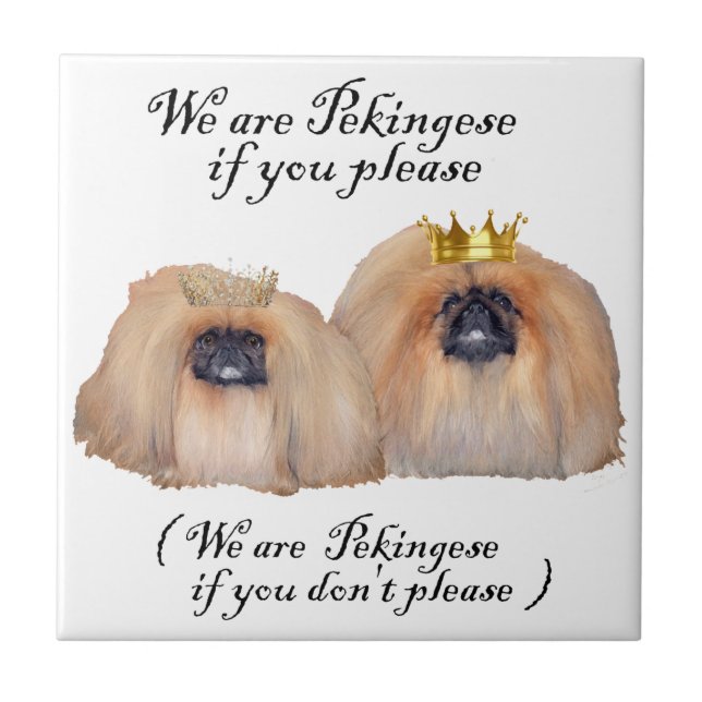 Vi är Pekingeser Kakelplatta (Framsidan)