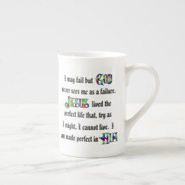 Vi är Perfekt i honom - Bone China Kopp Benporslin Mugg