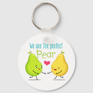 Vi är Perfekten Pear VALENTINES DAY KÄRLEK Nyckelring