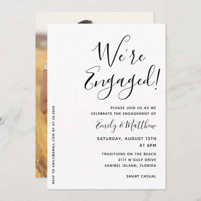 Vi är Personligens fotoFörlovningsfest (Fram/baksida)