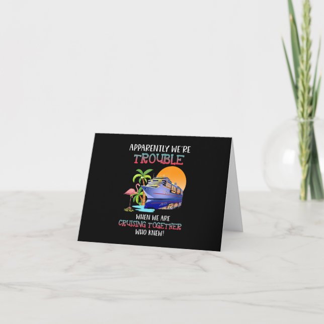 Vi Är Problem När Vi Seglar Tillsammans Flamingo Kort (Framsida)